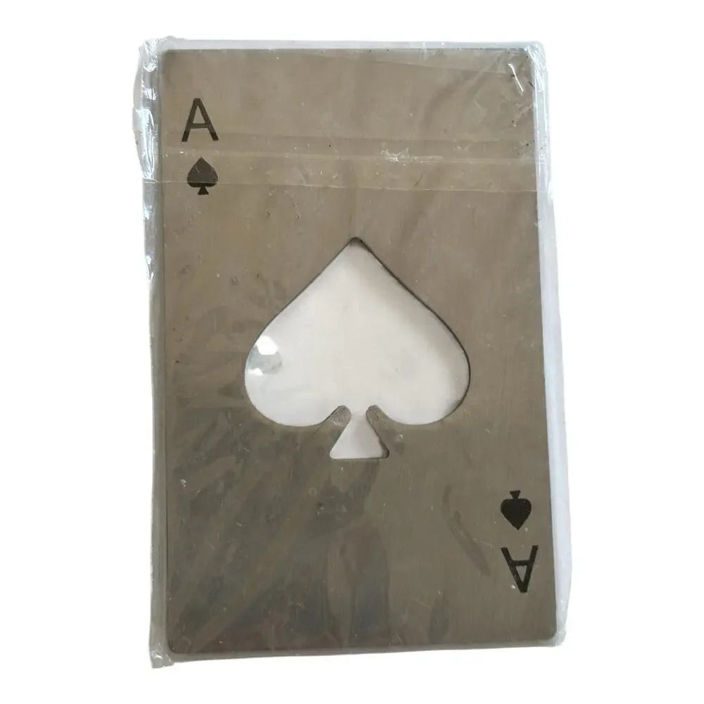 Ace of Spades Card Bottle Opener Wallet EDC Poker Holdem Player Fun Party Gift